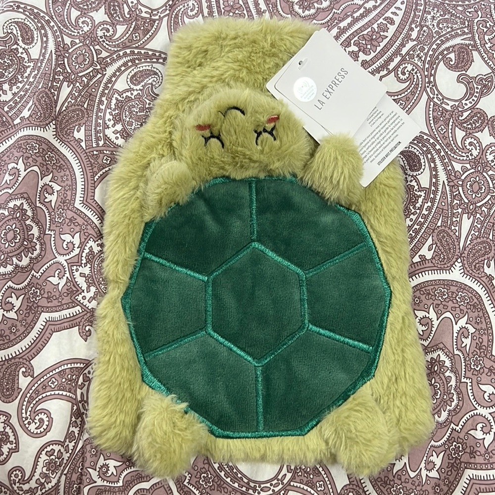 NWT HOT WATER BAG WITH TURTLE COVER